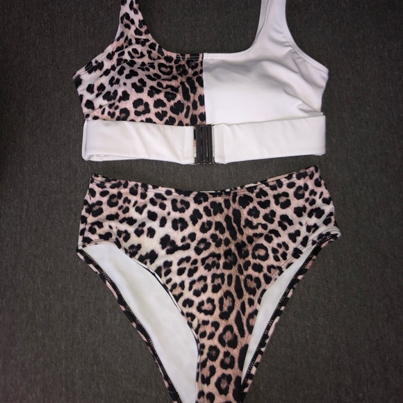 shein leopard print bikini